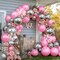 Pink Silver Balloon Garland Arch - Light Pink Balloons Different Size for Birthday Baby Shower Bachelorette Bridal Shower Wedding Anniversary Party Decoration